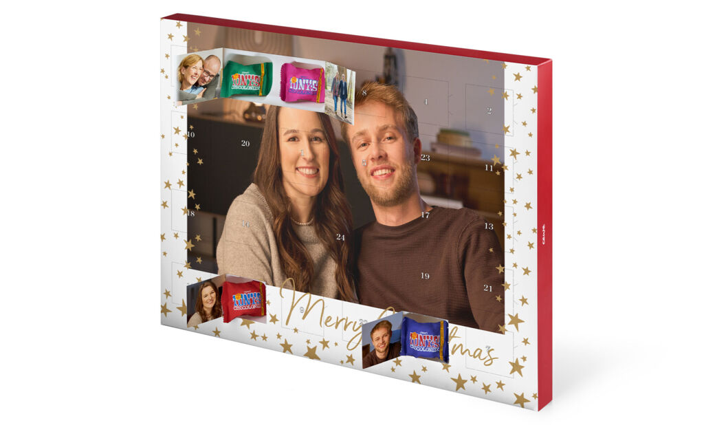 Tony's Chocolonely julekalender med 24 billeder - liggende